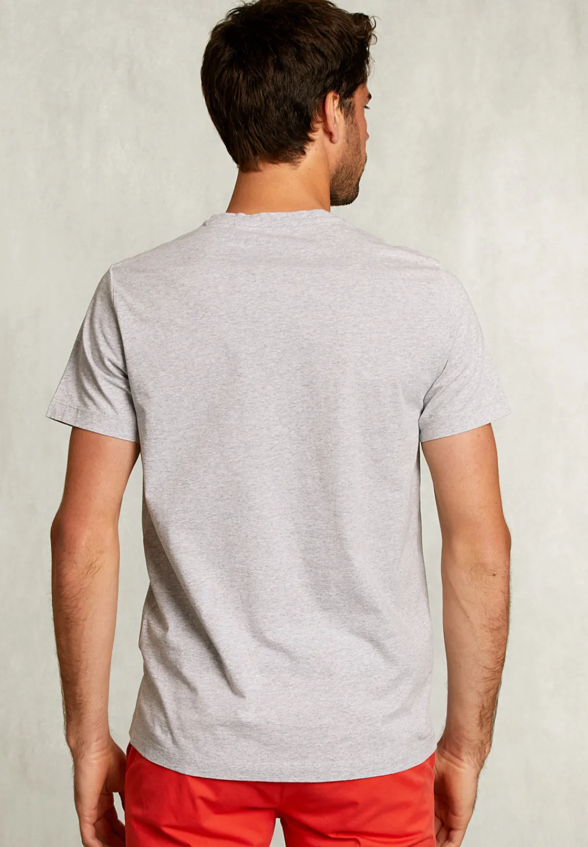 Clearance River Woods Normal fit basic T-shirt dark oyster mix -