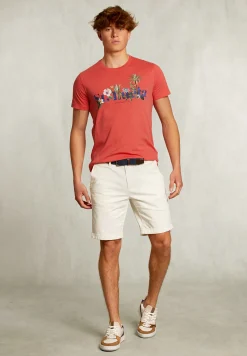 Outlet River Woods Normal fit basic T-shirt dark cosmopolitan mix -