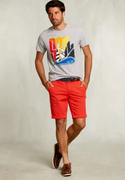 Clearance River Woods Normal fit basic T-shirt dark oyster mix -