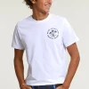 Hot River Woods Normal fit basic T-shirt korte mouwen wit -