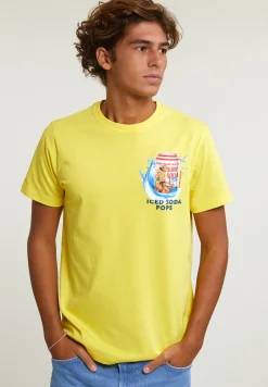 New River Woods Normal fit basic T-shirt korte mouwen lemonade -