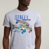 Clearance River Woods Normal fit basic T-shirt korte mouwen oyster mix -