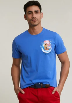Sale River Woods Normal fit basic T-shirt korte mouwen evening blue -