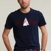Outlet River Woods Normal fit basic T-shirt korte mouwen navy -