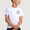 Discount River Woods Normal fit basic T-shirt korte mouwen wit -