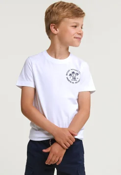 Discount River Woods Normal fit basic T-shirt korte mouwen wit -