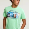 Hot River Woods Normal fit basic T-shirt korte mouwen mojito -