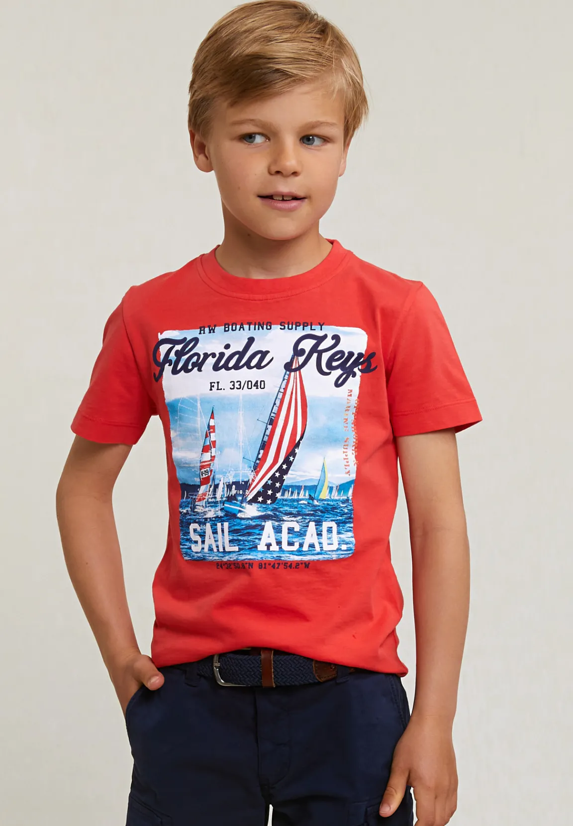 Clearance River Woods Normal fit basic T-shirt korte mouwen cornell red -