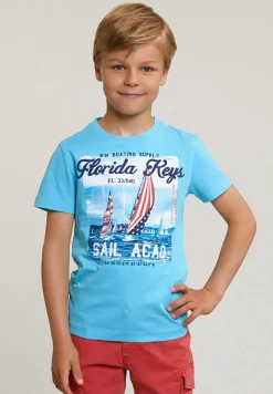New River Woods Normal fit basic T-shirt korte mouwen acqua -