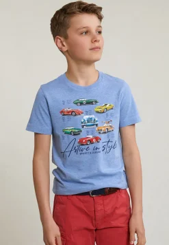 Clearance River Woods Normal fit basic T-shirt korte mouwen seashore mix -