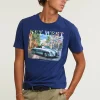 Best River Woods Normal fit basic T-shirt korte mouwen saphire mix -