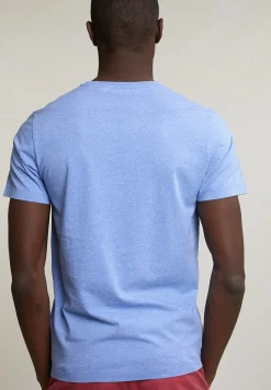Outlet River Woods Normal fit basic T-shirt korte mouwen lt hamptons blue mix -