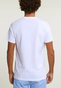 Outlet River Woods Normal fit basic T-shirt korte mouwen white -