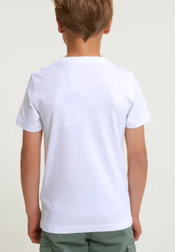 Hot River Woods Normal fit basic T-shirt korte mouwen wit -