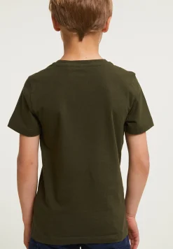 Online River Woods Normal fit basic T-shirt korte mouwen forest mix -