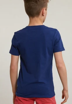 Discount River Woods Normal fit basic T-shirt korte mouwen saphire mix -