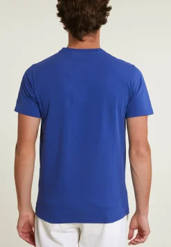 Outlet River Woods Normal fit basic T-shirt korte mouwen yale blue -