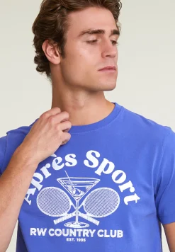 Discount River Woods Normal fit basic T-shirt korte mouwen reef blue -