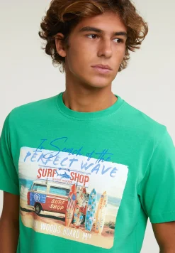 Best River Woods Normal fit basic T-shirt korte mouwen apple -