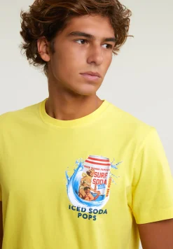 New River Woods Normal fit basic T-shirt korte mouwen lemonade -