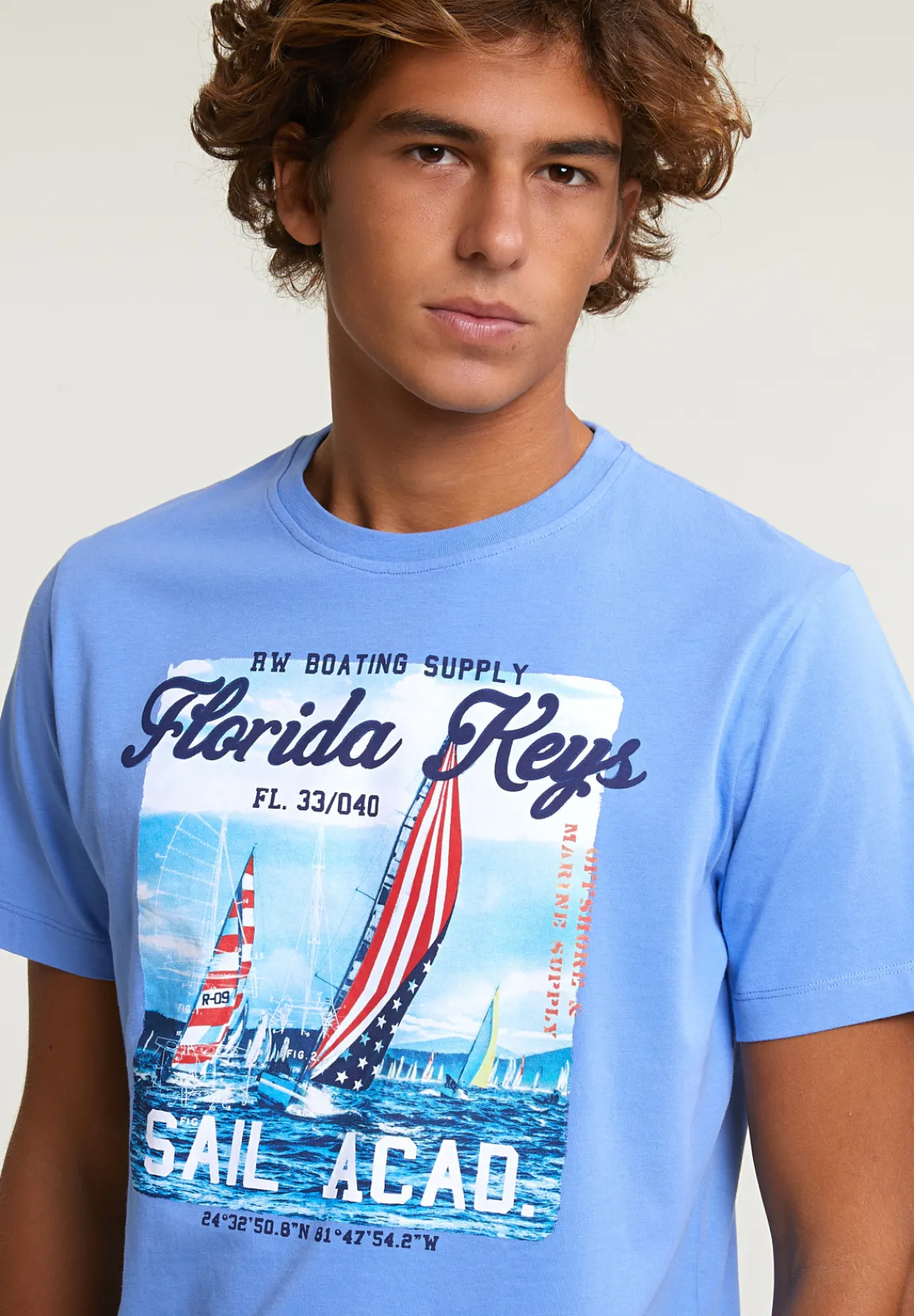 Hot River Woods Normal fit basic T-shirt korte mouwen caribbean blue -