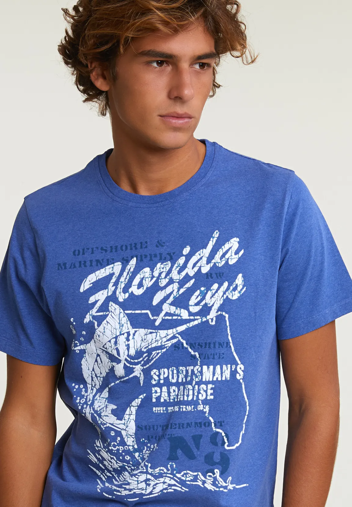 Sale River Woods Normal fit basic T-shirt korte mouwen hamptons blue mix -