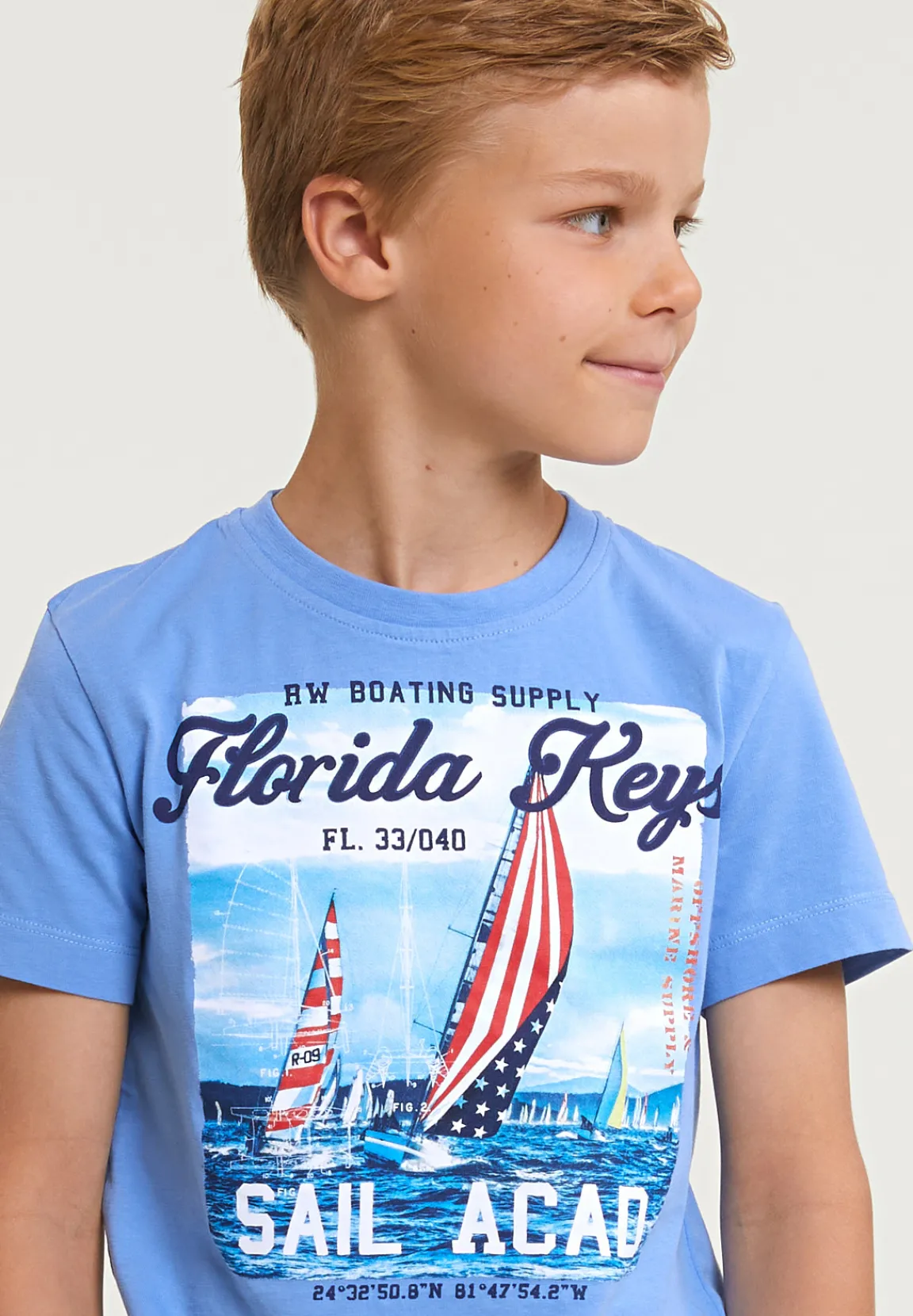 Sale River Woods Normal fit basic T-shirt korte mouwen sky -