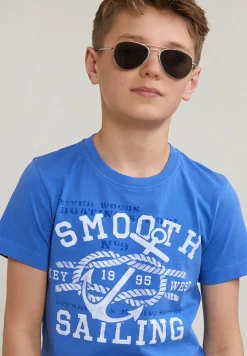 New River Woods Normal fit basic T-shirt korte mouwen evening blue -