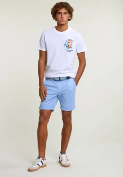 Sale River Woods Normal fit basic T-shirt korte mouwen wit -