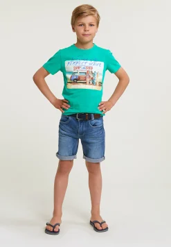 Sale River Woods Normal fit basic T-shirt korte mouwen jungle -