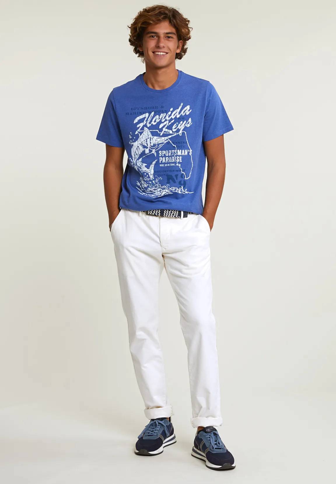 Sale River Woods Normal fit basic T-shirt korte mouwen hamptons blue mix -