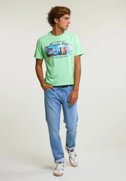 Hot River Woods Normal fit basic T-shirt korte mouwen mojito -