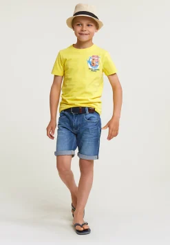 Outlet River Woods Normal fit basic T-shirt korte mouwen lemonade -