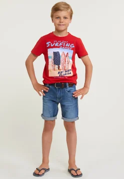 Best River Woods Normal fit basic T-shirt korte mouwen harvard red -