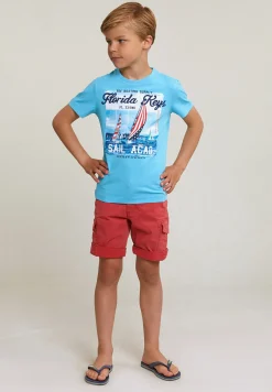 New River Woods Normal fit basic T-shirt korte mouwen acqua -