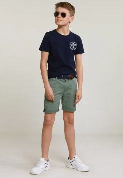 Outlet River Woods Normal fit basic T-shirt korte mouwen navy -