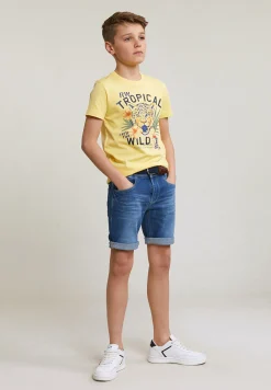 Fashion River Woods Normal fit basic T-shirt korte mouwen sun flower -