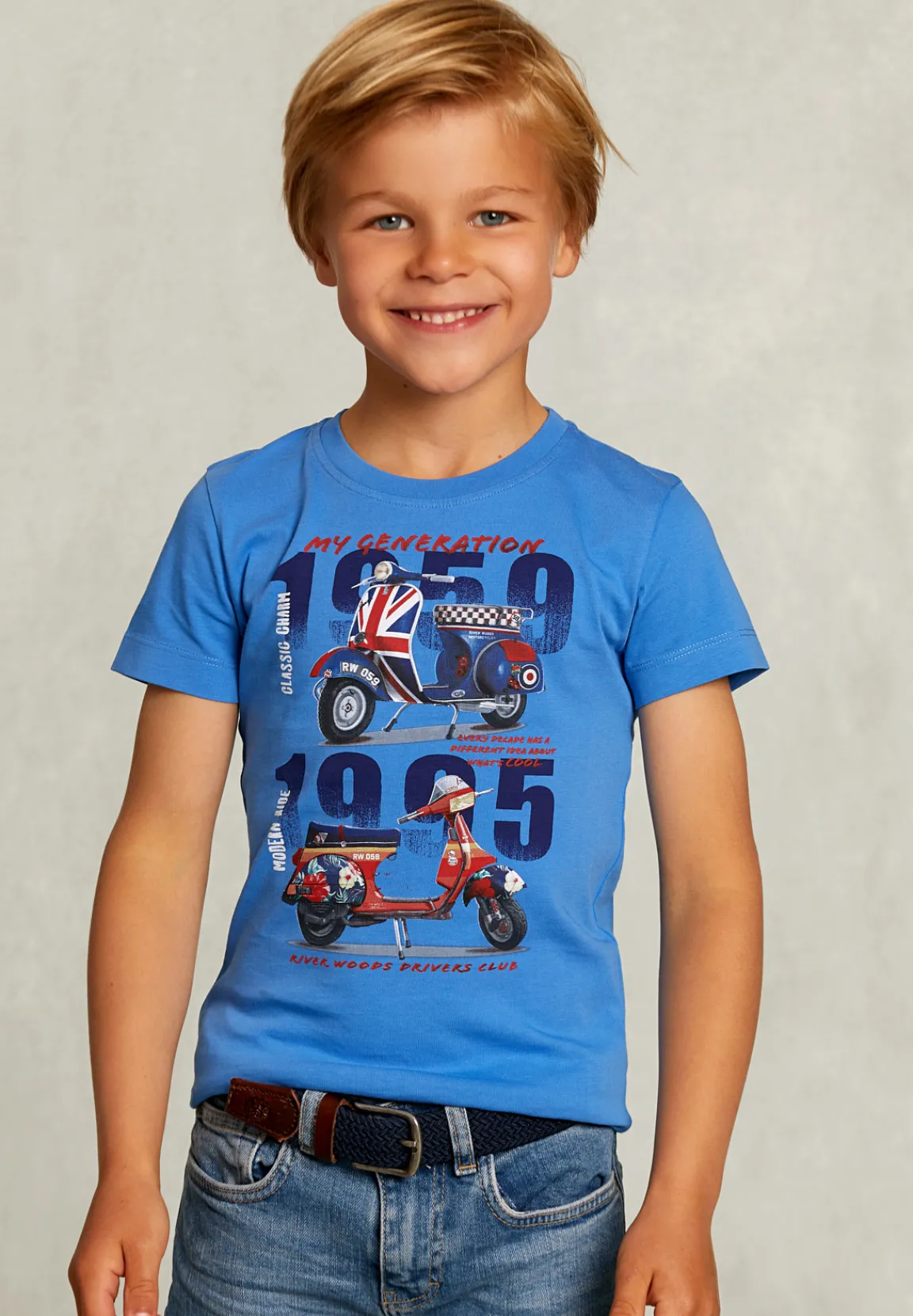 Hot River Woods Normal fit basic T-shirt ocean -