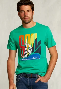 Clearance River Woods Normal fit basic T-shirt papaya -