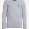 Discount River Woods Normal fit basic V-hals trui lt grey mix -