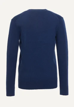 Clearance River Woods Normal fit basic V-hals trui night denim mix -