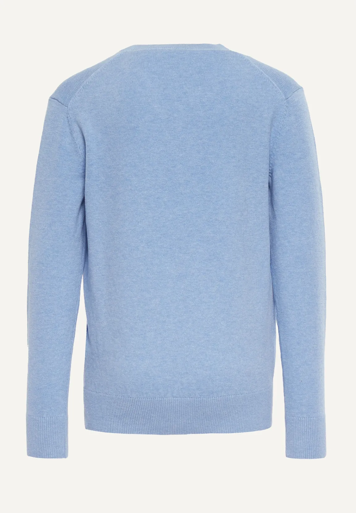 Outlet River Woods Normal fit basic V-hals trui chambray mix -