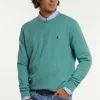 Outlet River Woods Normal fit katoenen basic trui ronde hals well mix -