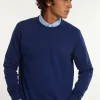 Best River Woods Normal fit katoenen basic trui ronde hals twilight mix -