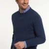 Hot River Woods Normal fit katoenen basic trui ronde hals night mix -