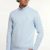 Sale River Woods Normal fit katoenen basic trui ronde hals baby mix -