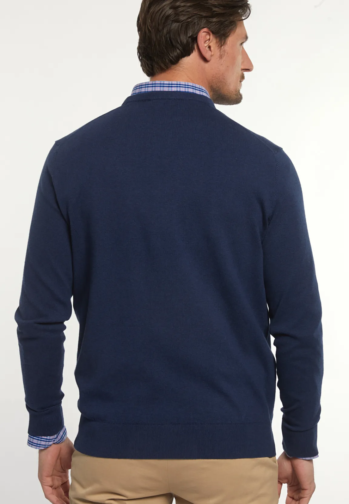 Hot River Woods Normal fit katoenen basic trui ronde hals night mix -