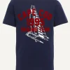 Clearance River Woods Normal fit katoenen fantasie T-shirt midnight blue -