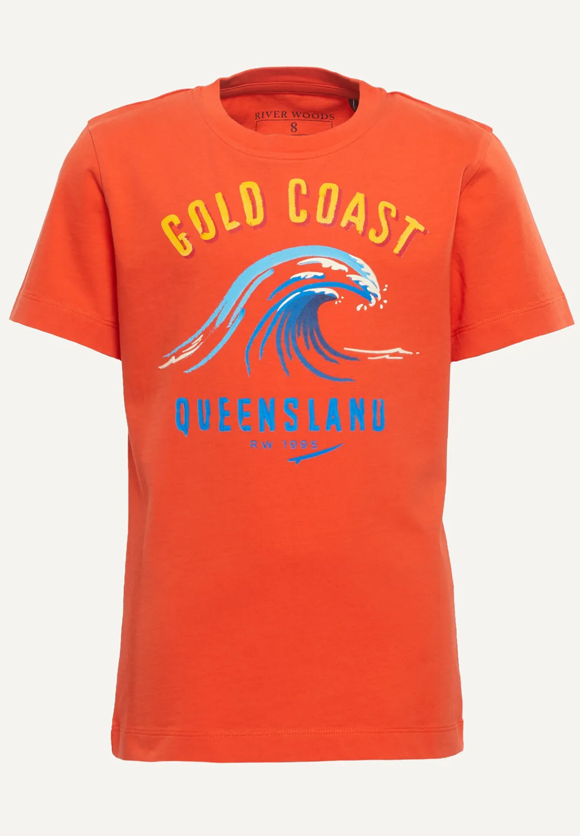 New River Woods Normal fit katoenen fantasie T-shirt orange -