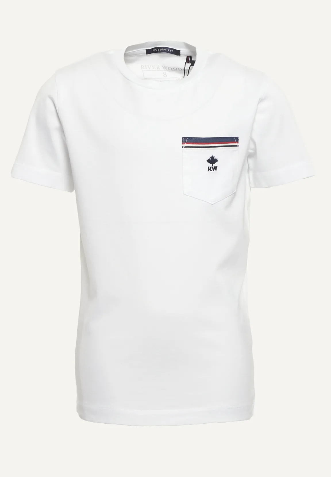 Clearance River Woods Normal fit katoenen fantasie T-shirt wit -